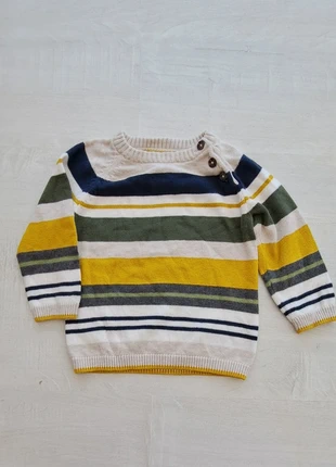 Pull rayé H&M- taille 80 cm - automne hiver printemps - 100% coton, marque: H&M, état: Très bon état, taille: 12-18 mois / 80 cm, 2,00 €, 2,80 € Protection acheteurs incluse