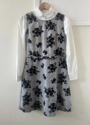Black and white tartan roses shift dress only, brand: Jus de Pom, condition: New with tags, size: S / 8, £8.00, £9.10 includes Buyer Protection