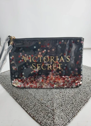 NWOT Victoria's Secret Clear Sparkle Confetti Makeup Cosmetic Beauty Bag (C23), brand: Victoria's Secret, condition: New without tags, £9.21, £10.37 includes Buyer Protection
