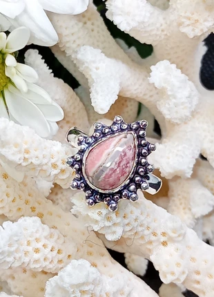 Magnifique bague texturée en argent sterling et pierre Rhodochrosite, marque: argent sterling, état: Très bon état, taille: 18,5 mm, 28,65 €, 30,78 € Protection acheteurs (Pro) incluse