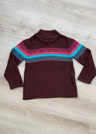 Pull Orchestra enfant marron, rose et turquoise  T.10 ans ou 140cm, brand: Orchestra, condition: Good, size: 10 years / 140 cm, €4.00, €4.90 includes Buyer Protection