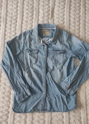 Camisa Ganga 8 anos, merk: Denim Co, staat: Goed, maat: 8 jaar / 128 cm, € 3,00, € 3,85 inclusief Kopersbescherming