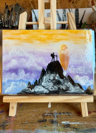 Dessin original : Le randonneur au sommet, marca: Art, estado: Nuevo con etiquetas, 6,00 €, 7,00 € Protección al comprador incluida