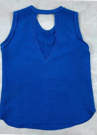 top Sandro femme jacquard texturé col v sans manches | bleu roi | taille S, marque: Sandro, état: Très bon état, taille: S / 36 / 8, 22,00 €, 23,80 € Protection acheteurs incluse