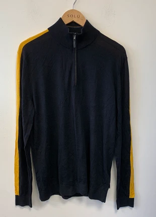 Ted Baker Navy Jumper With Yellow Stripes, brand: Ted Baker, condition: Very good, size: XL, £8.00, £9.10 includes Buyer Protection Pro