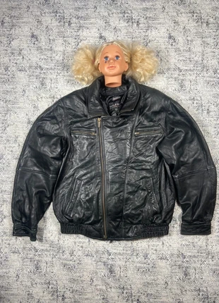 Veste en cuir vintage bomber leather biker military us army racing motor jacket black, brand: Vintage Dressing, condition: Very good, size: XL, €35.00, €37.45 includes Buyer Protection Pro
