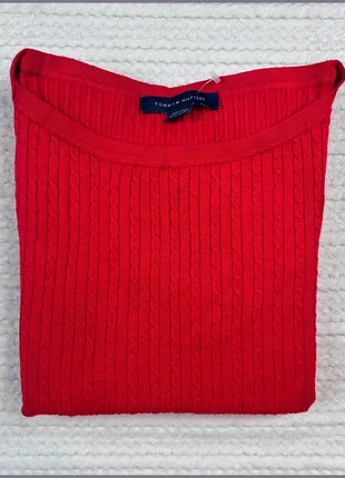 Sweat/Pull Tommy Hilfiger Rouge Pailletté / Torsadé/ Col Rond / Logo brodé / Taille M Femme, marque: Tommy Hilfiger, état: Très bon état, taille: M / 38 / 10, 27,50 €, 29,58 € Protection acheteurs incluse