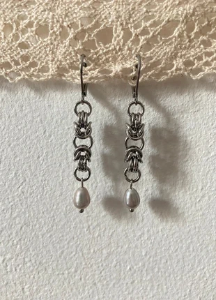 Boucles d'oreilles anneaux et perles d'eau douce, brand: Ail des ours, condition: New with tags, €24.00, €25.90 includes Buyer Protection