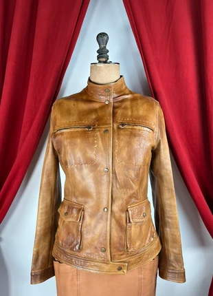 Blouson en cuir Santoro Napoli, marque: Vintage Dressing, état: Très bon état, taille: S / 36 / 8, 25,00 €, 26,95 € Protection acheteurs incluse