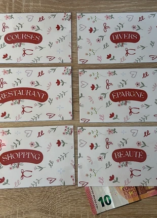 6 Enveloppes budgétaires plastifiées., marque: Fait Main, état: Neuf, 10,50 €, 11,73 € Protection acheteurs (Pro) incluse