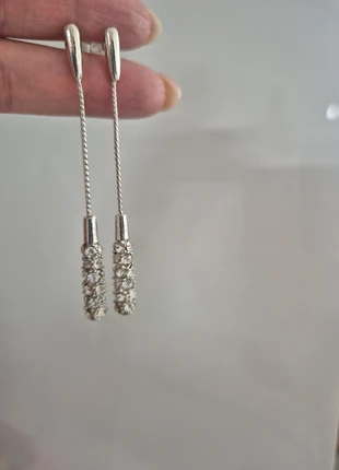 Silver Rhinestone Teardrop Earrings, condition: New without tags, £2.99, £3.84 includes Buyer Protection