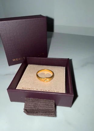 Monica Vinader Guiding Star 18k Gold Vermeil Signet Ring Size M, brand: Monica Vinader, condition: New with tags, size: 16.9 mm / M½, £48.00, £51.10 includes Buyer Protection
