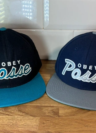 2 X Obey POSSE Patch Logo Contrast Baseball Snapback Cap (D) Men's Hat, brand: Obey Posse, condition: Very good, size: One size, £12.00, £13.30 includes Buyer Protection