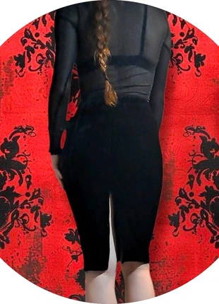 ●Gonna Gothic Nera in Velluto con Spacco – Tg M●, marke: Vintage Dressing, zustand: Neu, größe: M / 38 / 10, 10,00 €, 11,20 € inklusive Vinted-Käuferschutz