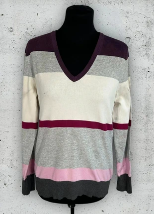 Pull col V rayé multicolore Tommy Hilfiger femme taille M 38 10, brand: Tommy Hilfiger, condition: Good, size: M / 38 / 10, €3.00, €3.85 includes Buyer Protection Pro