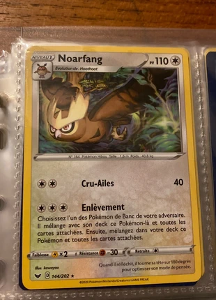 Carte Pokémon officiel de 2020 épée et bouclier noarfang 144/202, état: Neuf sans étiquette, 1,50 €, 2,28 € Protection acheteurs incluse