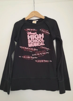 Tee-shirt noir et rose – High School Musical – Strass Disney – Taille 12 ans – Très bon état (TBE), merk: Disney, staat: Heel goed, maat: 12 jaar / 152 cm, € 3,00, € 3,85 inclusief Kopersbescherming