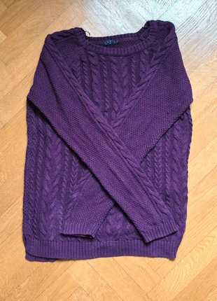 💜 Pull en maille coton prune 💜, condition: Very good, size: S / 36 / 8, €3.00, €3.85 includes Buyer Protection