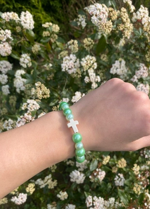 Bracelet chrétien vert, marca: Fait Main, estado: Novo sem etiquetas, €4.00, €4.90 inclui Proteção do Comprador