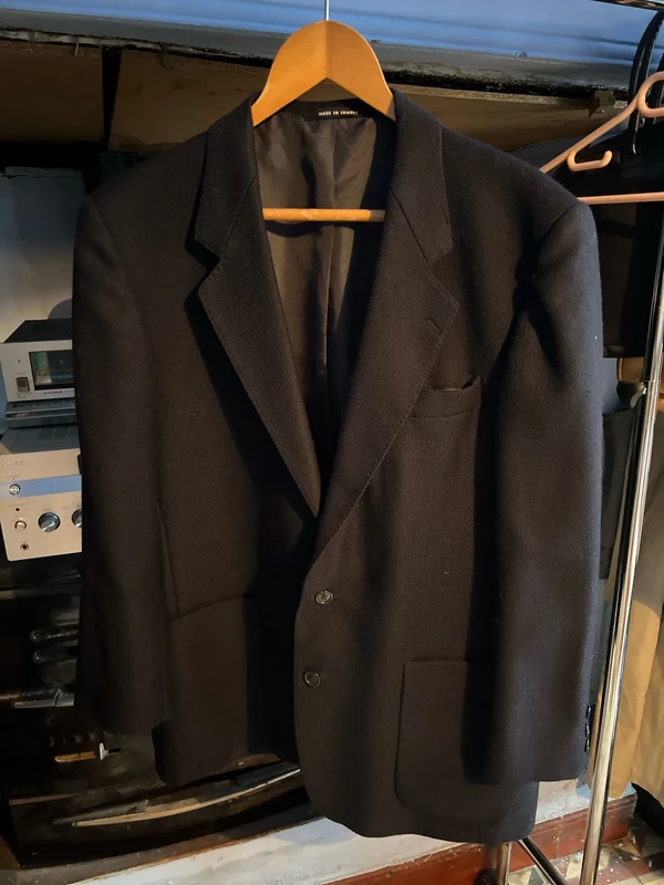 Blazer bleu effet mailles