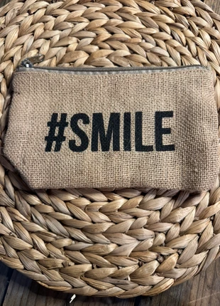 Pochette #Smile en toile de Jute, marca: Smile, estado: Novo sem etiquetas, €1.00, €1.75 inclui Proteção do Comprador