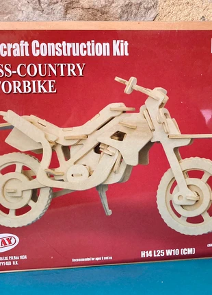 Woodcraft Contruction Kit - Cross country Motorbike - never opened, brand: Quay, condizioni: Nuovo con cartellino, taglia: 9 anni / 134 cm, €4.00, €4.90 include la Protezione acquisti