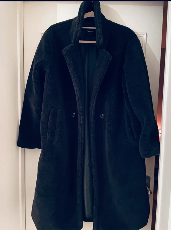 Manteau long noir 36-38 S/M