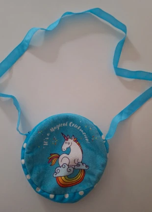 Sac à bandoulière en velours imprimé Licorne pour petite fille, brand: pano, condition: New without tags, €2.00, €2.80 includes Buyer Protection