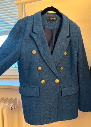 Tweed Blazer blau, brand: NO LABEL, condizioni: Buone, taglia: L / IT 44 / EU 40, €8.00, €9.10 include la Protezione acquisti