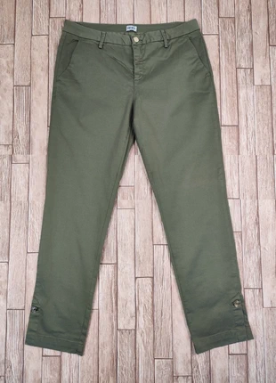 pantalon liu-jo coton taille 40 vert olive coupe droite décontracté avec boutons-pression chevilles, marca: Liu Jo, estado: Muito bom, tamanho: L / 40 / 12, €16.00, €17.50 inclui Proteção do Comprador