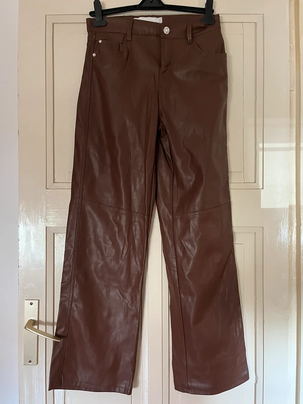Pantalon large cuir bershka