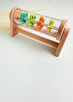 Tambour rotatif bâton de pluie en bois Montessori jouet d'éveil bebe fille garçon fille, marca: Montessori, estado: Novo sem etiquetas, tamanho: 18-24 meses / 86 cm, €12.90, €14.25 inclui Proteção do Comprador Pro