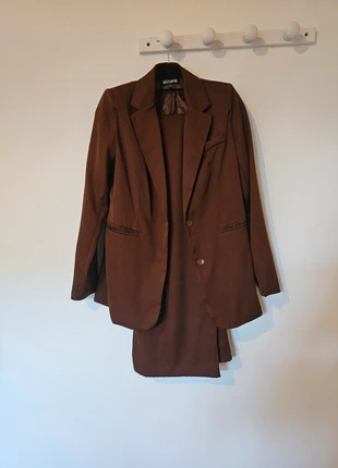 Ensemble blazer pantalon marron chocolat, brand: Missy Empire, condition: New with tags, size: S / 36 / 8, €60.00, €63.70 includes Buyer Protection