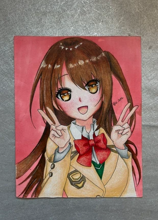 Coloured pencil drawing of shimamura uzuki, brand: Art, condition: New with tags, £5.00, £5.95 includes Buyer Protection Pro