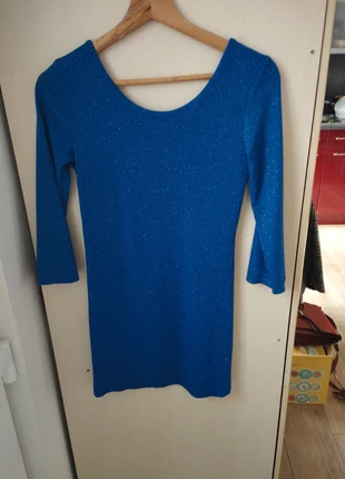 Robe mini courte chic fête soirée bleu paillettes femme taille M taille 38, merk: Je ne sais quoi, staat: Heel goed, maat: M / 38 / 10, € 5,00, € 5,95 inclusief Kopersbescherming