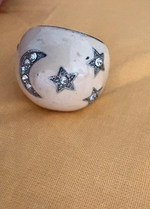 Anello bijoutteria bianco luna e stelle, marque: Vintage Boutique, état: Très bon état, taille: 17,3 mm, 5,00 €, 5,95 € Protection acheteurs incluse