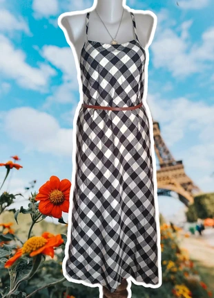 Robe débardeur en coton mi-longue à carreaux, marque: Skin, état: Très bon état, taille: S / 36 / 8, 9,00 €, 10,15 € Protection acheteurs (Pro) incluse