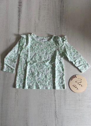 T-shirt longue manche vert Zeeman 12m, merk: Zeeman, staat: Heel goed, maat: 9-12 maanden / 74 cm, € 2,50, € 3,33 inclusief Kopersbescherming