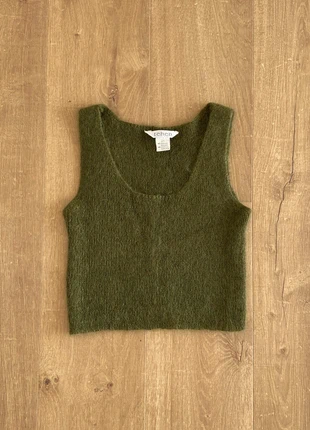 Top débardeur en mohair kaki, marque: Vintage Dressing, état: Très bon état, taille: S / 36 / 8, 33,00 €, 35,35 € Protection acheteurs (Pro) incluse