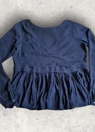 Blouse Ba&sh plissée bleu marine taille 0 modèle Corto decolleté dos, marque: Ba&sh, état: Bon état, taille: XS / 34 / 6, 12,00 €, 13,30 € Protection acheteurs incluse