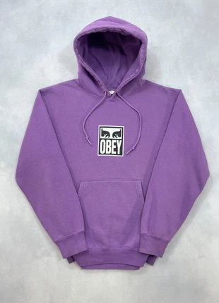 Pull Obey Violet Imprimé coupe Large Hoodie Oversize Sweatshirt - Taille S #1281, marke: Obey, zustand: Sehr gut, größe: S, 49,00 €, 52,15 € beinhaltet Vinted-Käuferschutz Pro