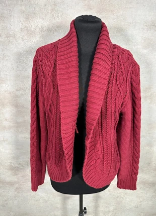 Cardigan Torsadé Vintage Hiver dress barn bordeaux torsade col shawl maille epaisse cosy taille XL, marke: Vintage Dressing, zustand: Sehr gut, größe: XL / 42 / 14, 12,00 €, 13,30 € beinhaltet Vinted-Käuferschutz Pro