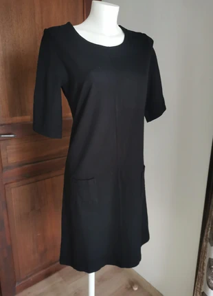 Robe noire trapèze Fleur de sel manches 3/4, brand: Fleur De Sel, condition: Very good, size: L / 40 / 12, €30.00, €32.20 includes Buyer Protection