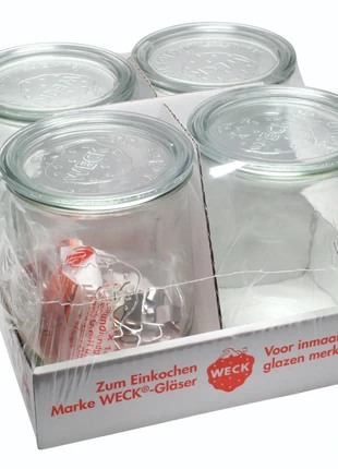 Pack 4 bocaux 1L weck clips et joints inclus, brand: Weck, condizioni: Nuovo con cartellino, €11.50, €12.78 include la Protezione acquisti Pro