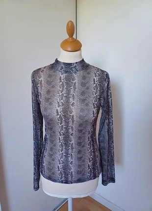 Haut transparent imprimé python, brand: Love Look, condition: Very good, size: M / 38 / 10, €10.00, €11.20 includes Buyer Protection