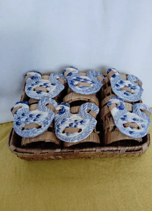 Rond de serviette ou coquetiers en osier et céramique vernissée de Retrot servetin pidikkeet, brand: Retrot servetin pidikkeet, condition: Very good, €3.00, €3.85 includes Buyer Protection