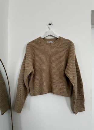 Pull en maille beige Bershka, marke: Bershka, zustand: Sehr gut, größe: L / 40 / 12, 10,00 €, 11,20 € inklusive Vinted-Käuferschutz