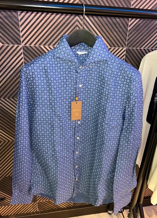 New Stenstroms navy linen flower shirt size M, brand: Stenströms, condition: New with tags, size: M, £40.00, £42.70 includes Buyer Protection