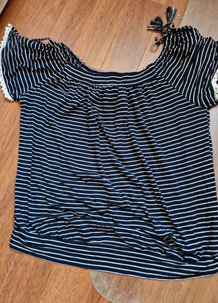 Haut manche courte rayé style marinière de maternité/de grossesse taille S, merk: maternité, staat: Heel goed, maat: S / 36 / 8, € 1,00, € 1,75 inclusief Kopersbescherming