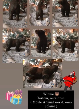 Custom ours, Les petits pinceaux d'Helena, marca: Schleich, estado: Novo sem etiquetas, tamanho: Tamanho único, €3.50, €4.38 inclui Proteção do Comprador